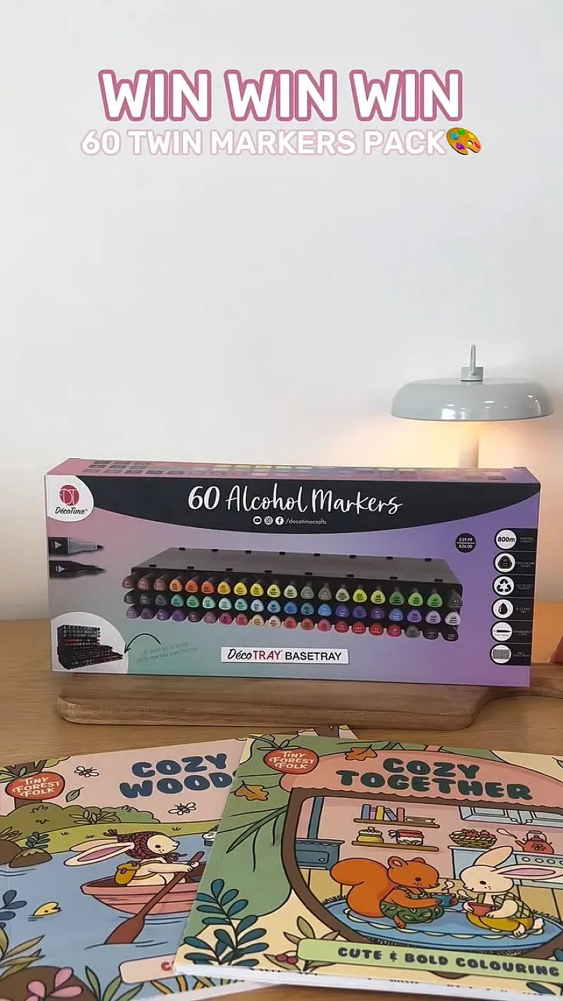 Win a Pack of 60 DecoTime Alcohol Markers in Tray!