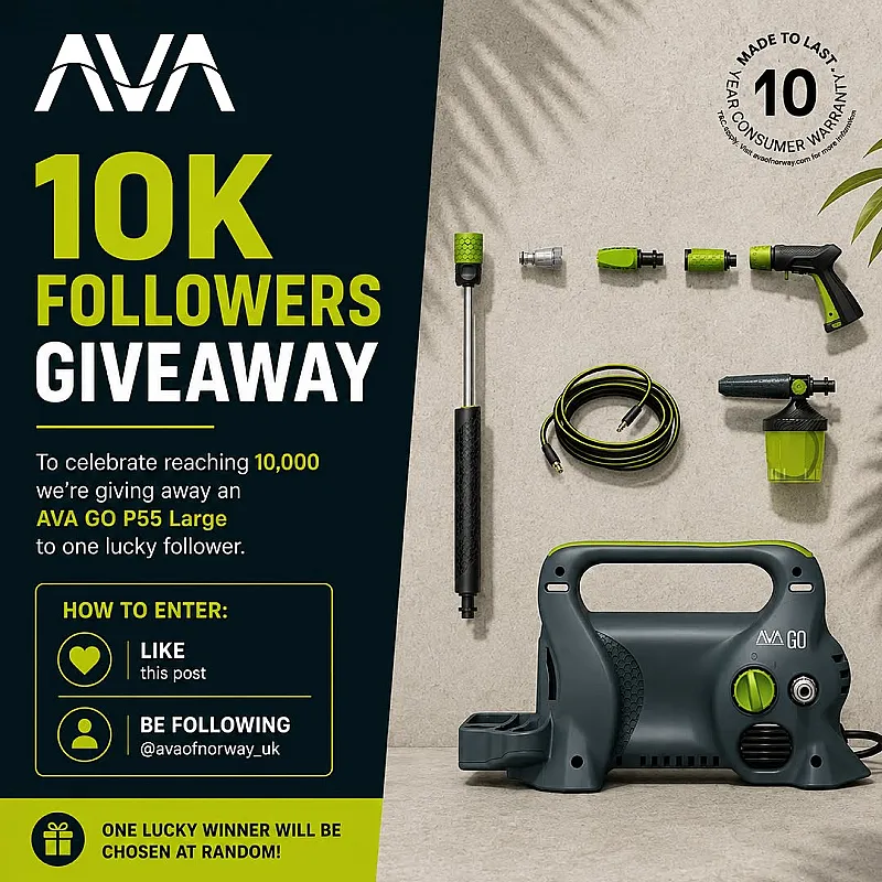 Win an AVA GO P55 Large Pressure Washer
