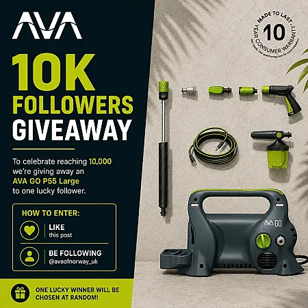 Prize image for Win an AVA GO P55 Large Pressure Washer