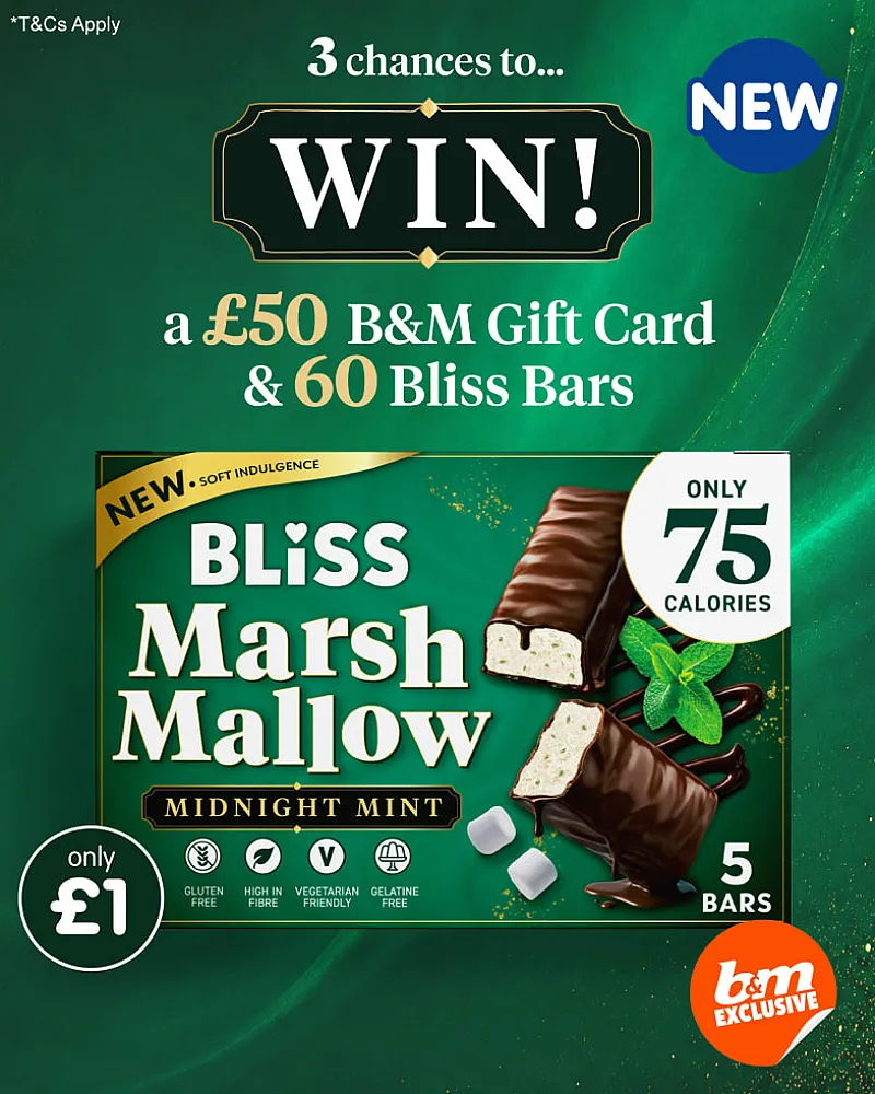 Win a £50 B&M Gift Card & 60 Bliss Bars