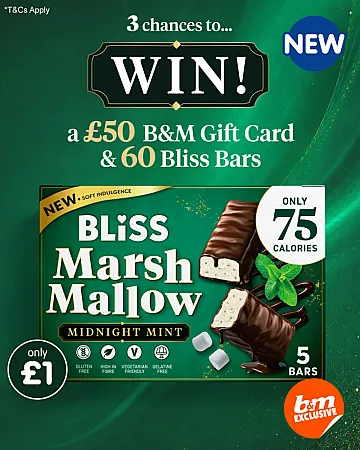 Prize image for Win a £50 B&M Gift Card & 60 Bliss Bars