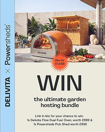 Prize image for Win a Powersheds Pub Shed & a Delivita Flow Dual Fuel Oven