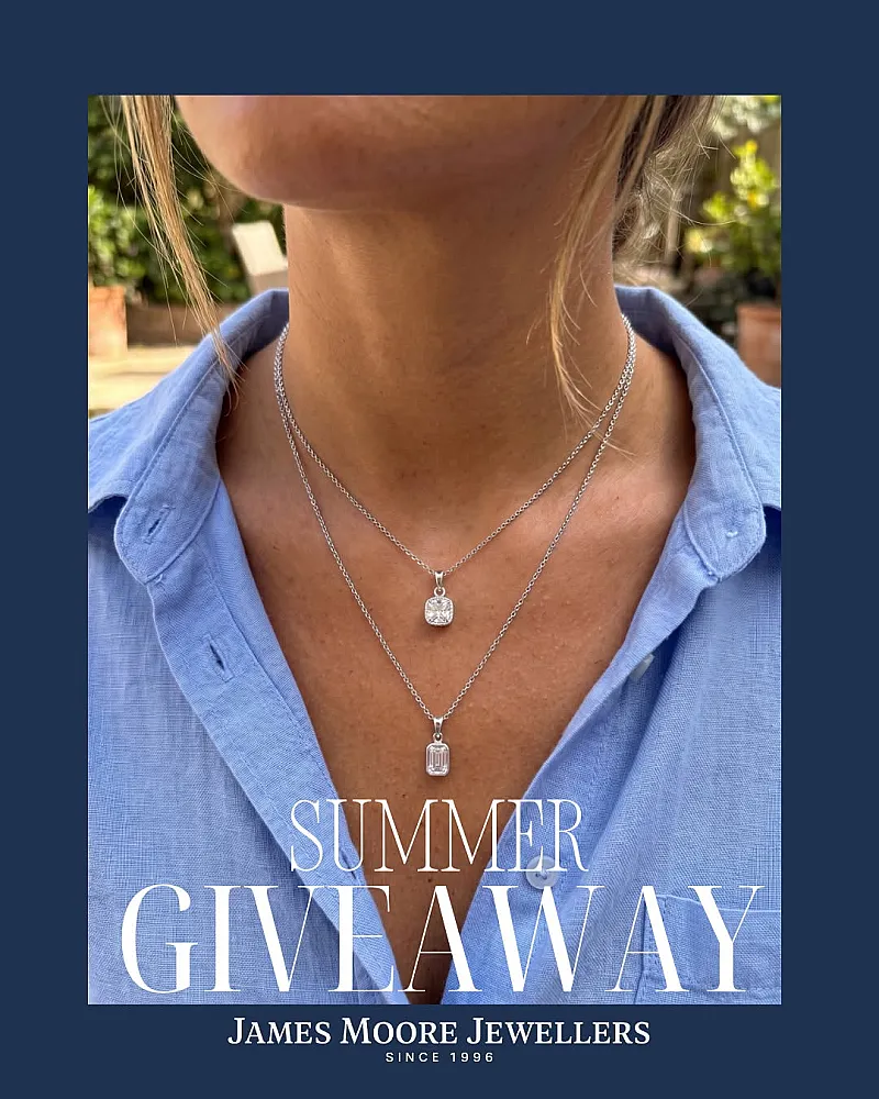 Win a beautiful sterling silver crystal necklace