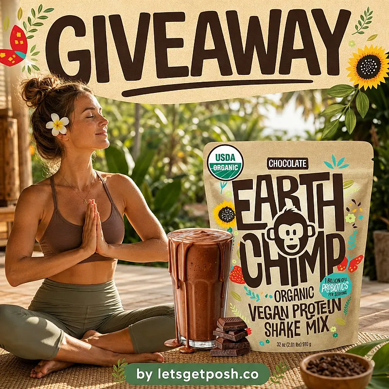 Win EarthChimp Organic Vegan Protein Powder in Chocolate