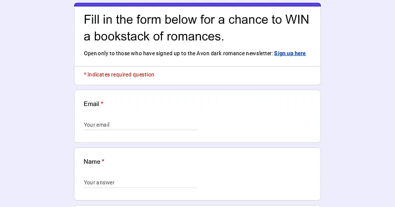Win a romance bookstack