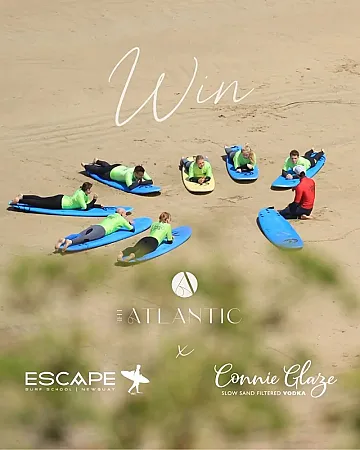 Win Lunch, a Private Surf Lesson for Two plus Four Bottles of Vodka