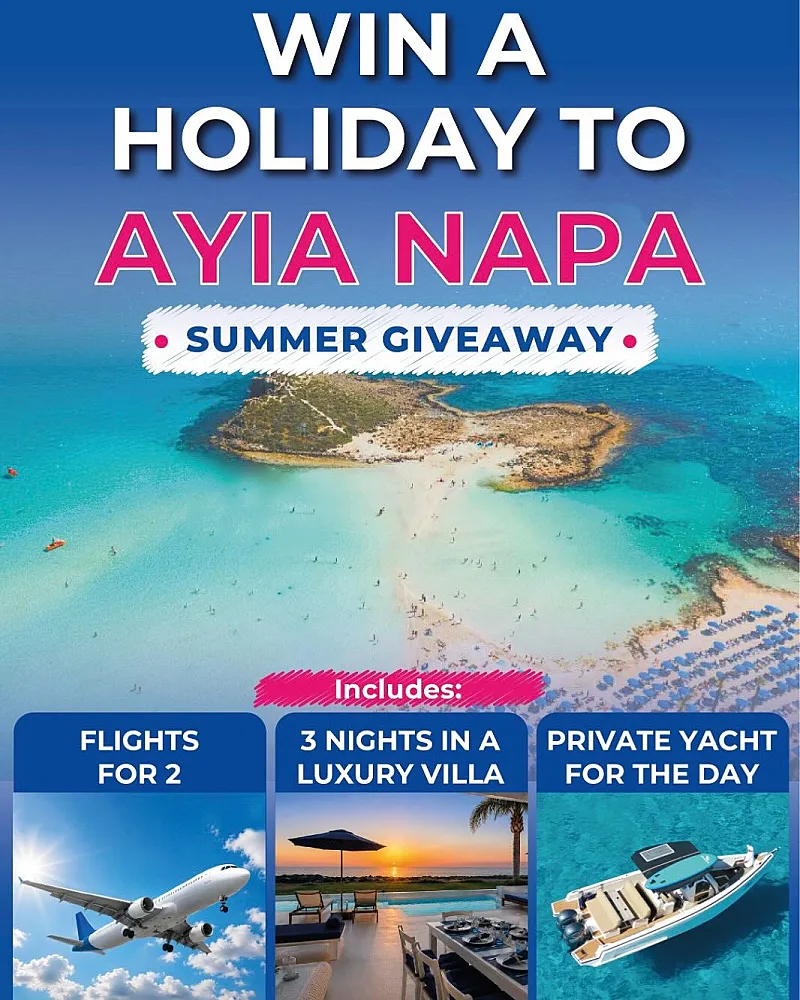 Win a luxury trip to Ayia Napa, Cyprus