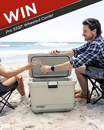 Prize image for Win a Pro 55QT Wheeled Cooler worth £230!
