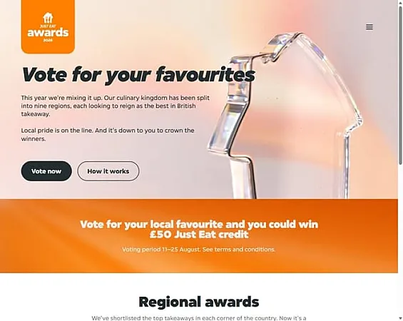 Prize image for Win £50 Just Eat Credit