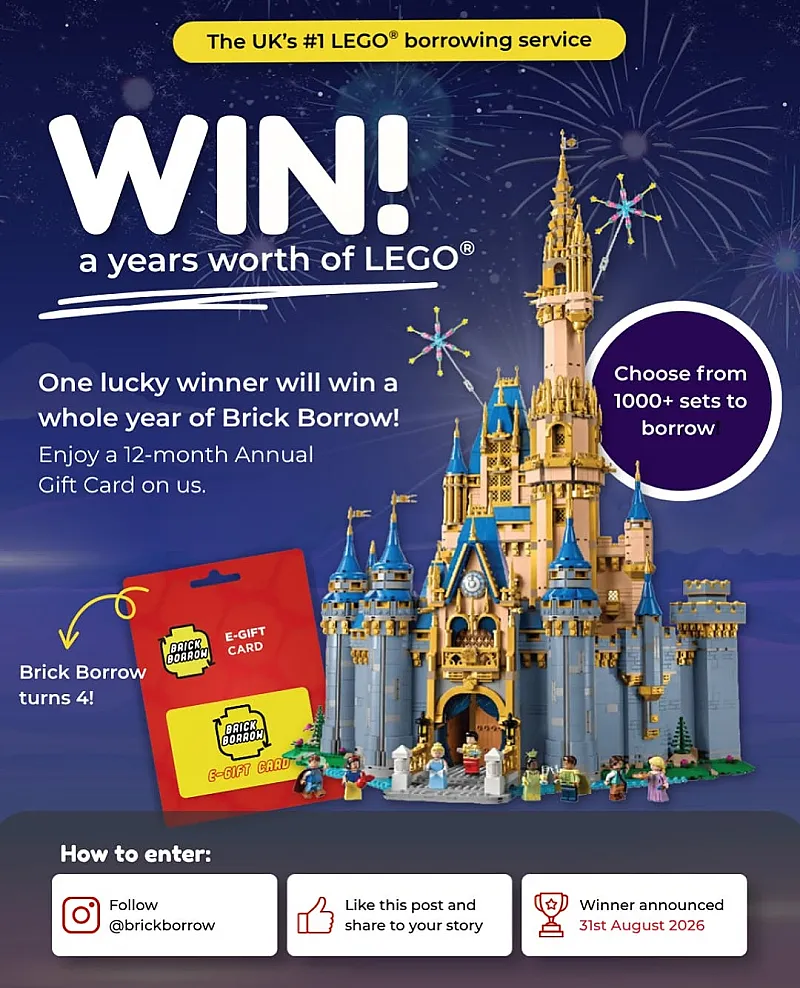 Win a 12-month Annual The Builder Gift Card for LEGO Borrowing
