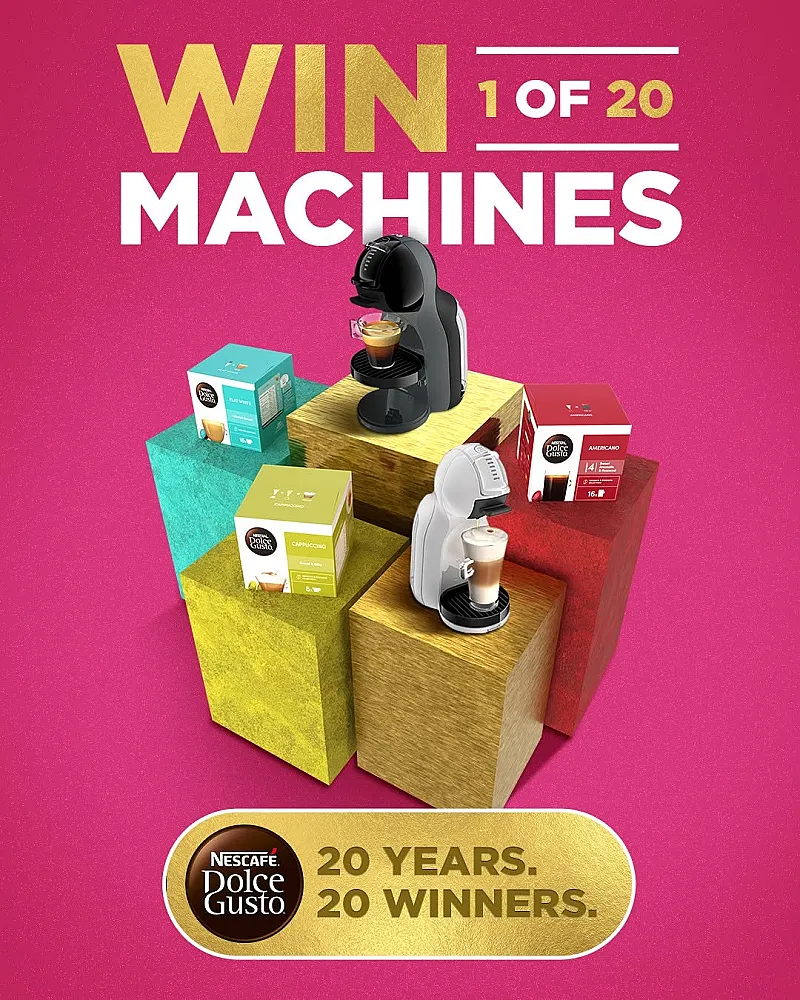 Win one of 20 Mini Me 2 bundles, for NESCAFÉ Dolce Gusto’s Birthday!