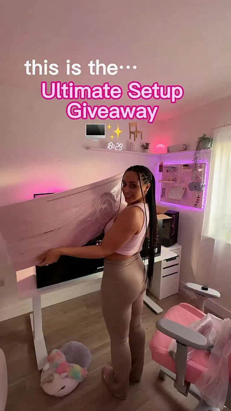 Win an Arozzi Nova 34" Curved VA 165Hz Gaming Monitor + Desk + more