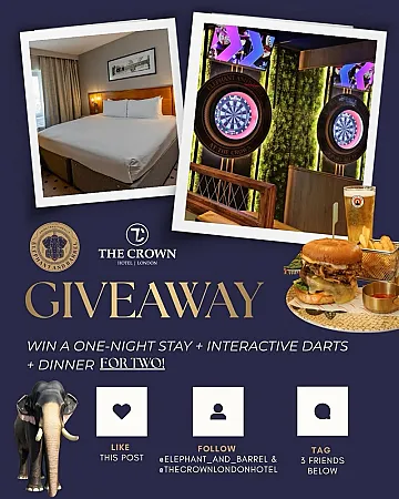 Prize image for Win A one-night stay at The Crown Hotel for two and more