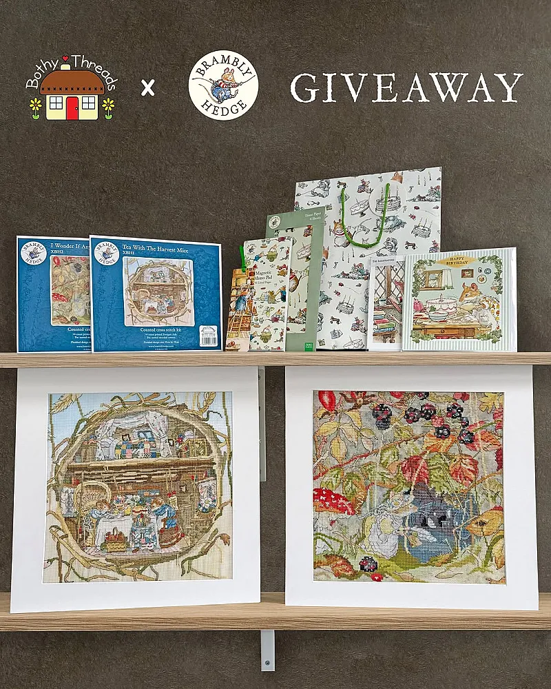 Win Brambly Hedge Stationery & Cross Stitch Kits