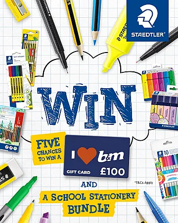 Prize image for Win a £100 B&M Gift Card PLUS a school stationery bundle