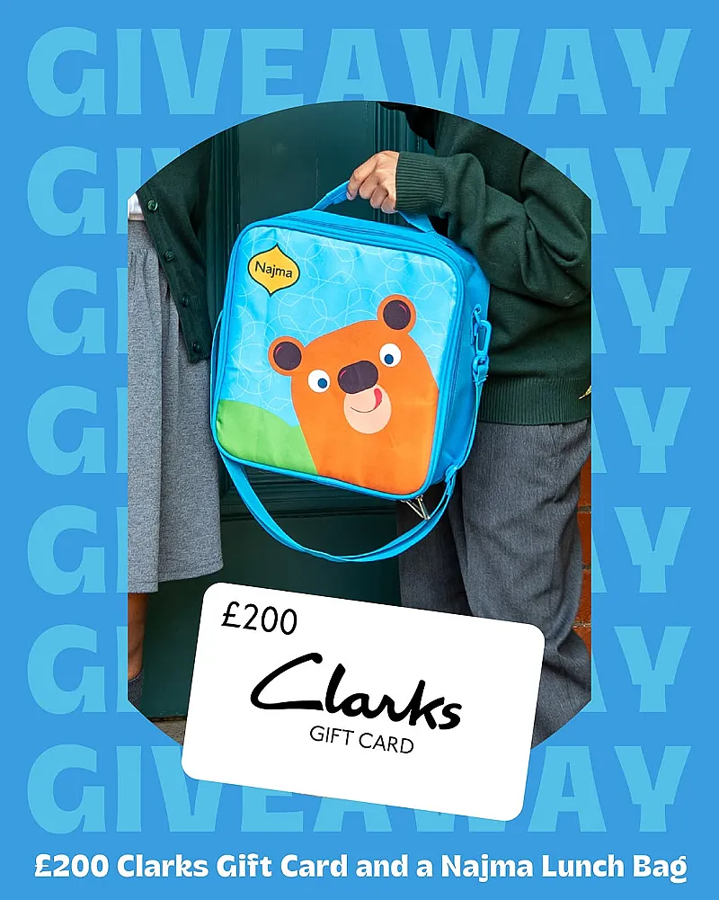 Win a £200 Clarks voucher and a Najma children's lunch bag