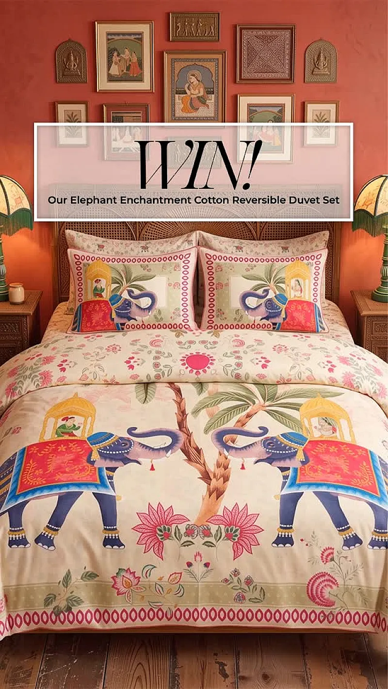 Win an Elephant Enchantment Cotton Reversible Duvet Set
