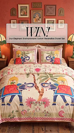 Prize image for Win an Elephant Enchantment Cotton Reversible Duvet Set