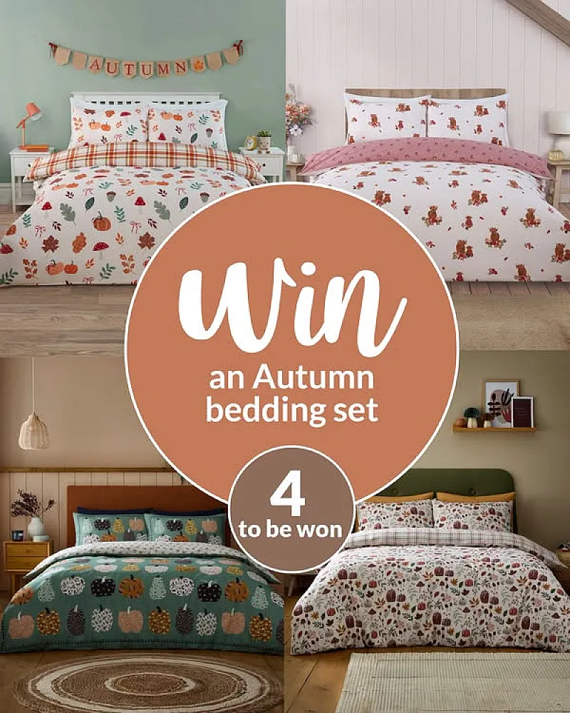 Win 1 of 4 Autumn Bedding Sets!