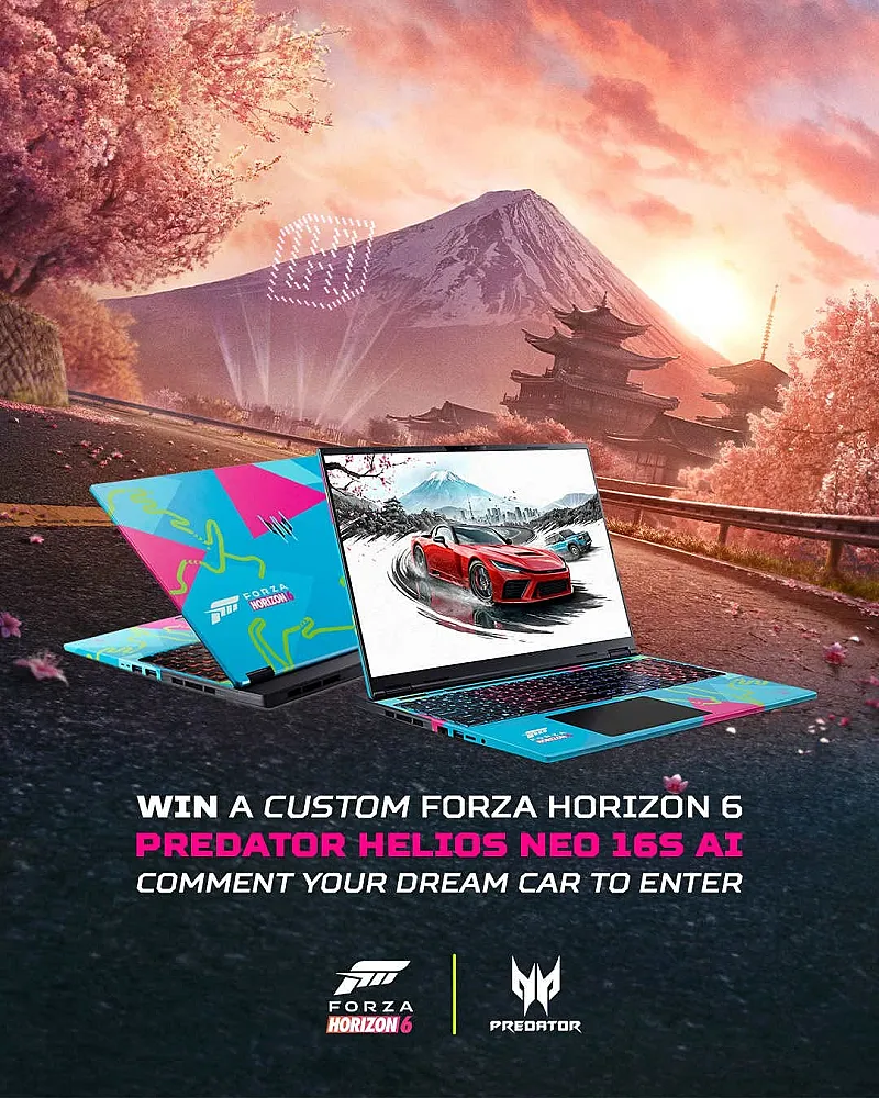 Win a custom Predator Helios Neo 16S AI laptop in Forza Horizon 6 livery