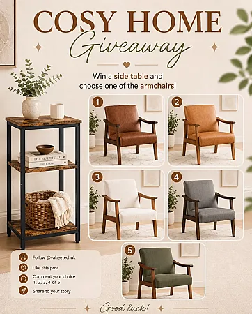 Prize image for Win a Side Table and Armchair