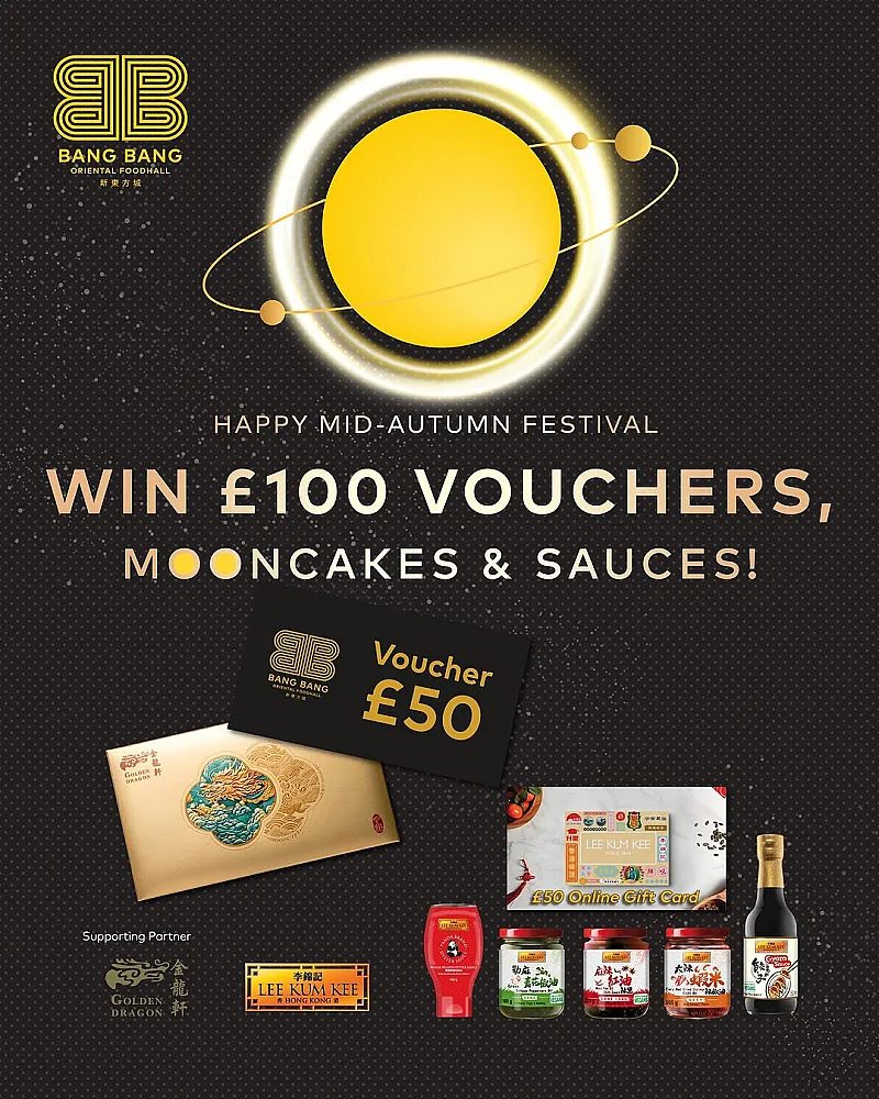 Win Bang Bang Oriental £100 Vouchers, Mooncakes & Sauces