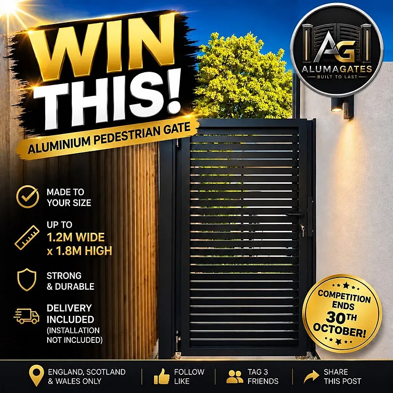 Win a Bespoke Aluminium Pedestrian Gate