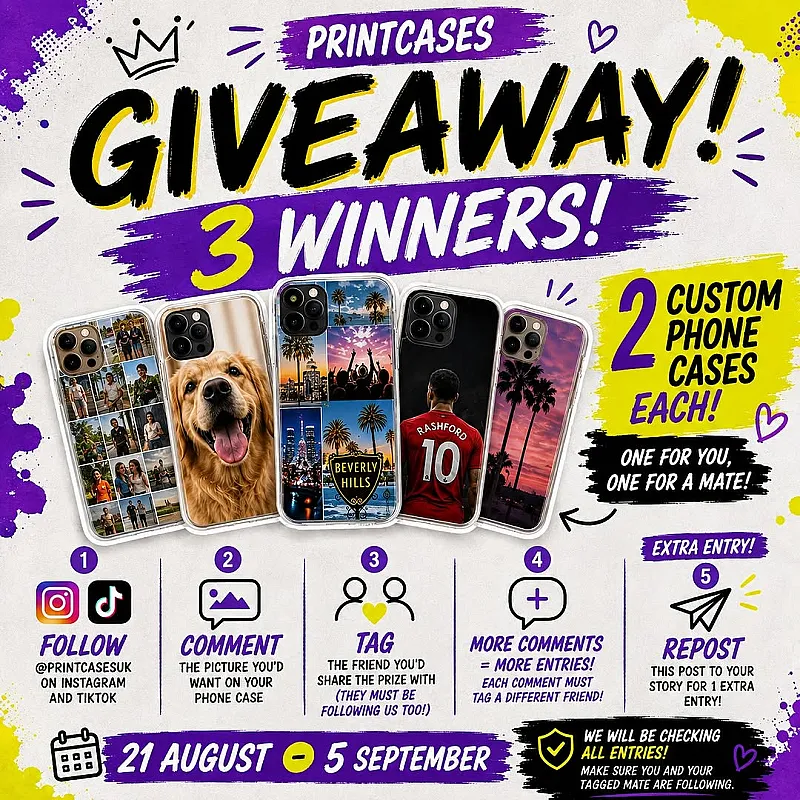 Win 3 x 2 Personalised Phone Cases