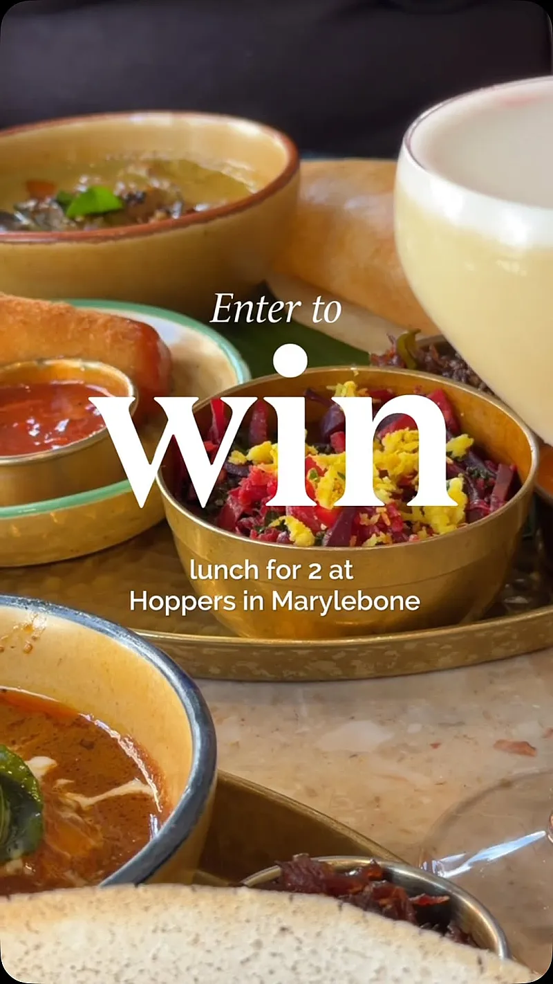 Win Lunch for 2 with Drinks at Hoppers (London)