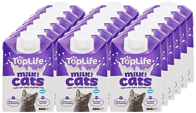 Win a month's supply of TopLife milk for cats plus a bundle of 'pawtastic' merch.