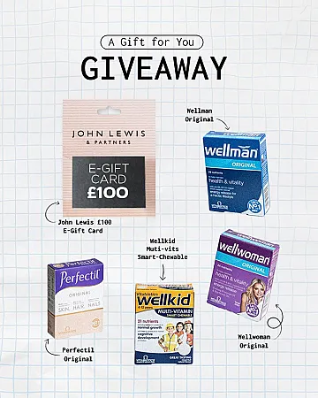 Prize image for Win a £100 John Lewis Gift Card & a Vitabiotics Bundle