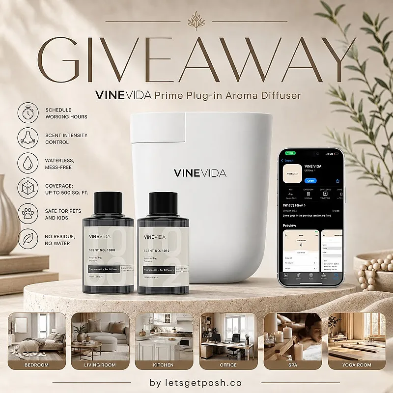 Win a Vinevida Prime Plug-in Aroma Diffuser + 2 Luxury Hotel Scents