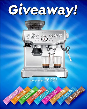 Prize image for Win a Skinny Bars Hamper & a Sage Barista Coffee Machine