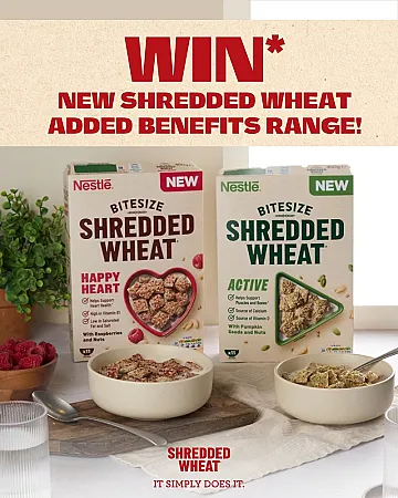 Prize image for Win the New Shredded Wheat Active Range of Cereals
