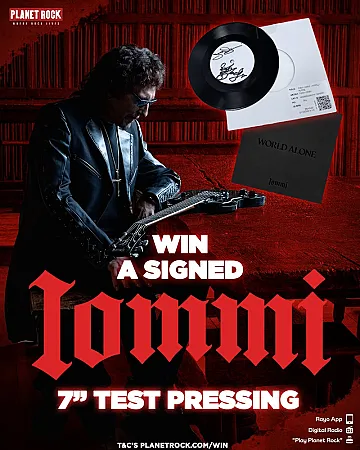 Prize image for Win a Tony Iommi Ultra Rare Signed 7" Test Pressing