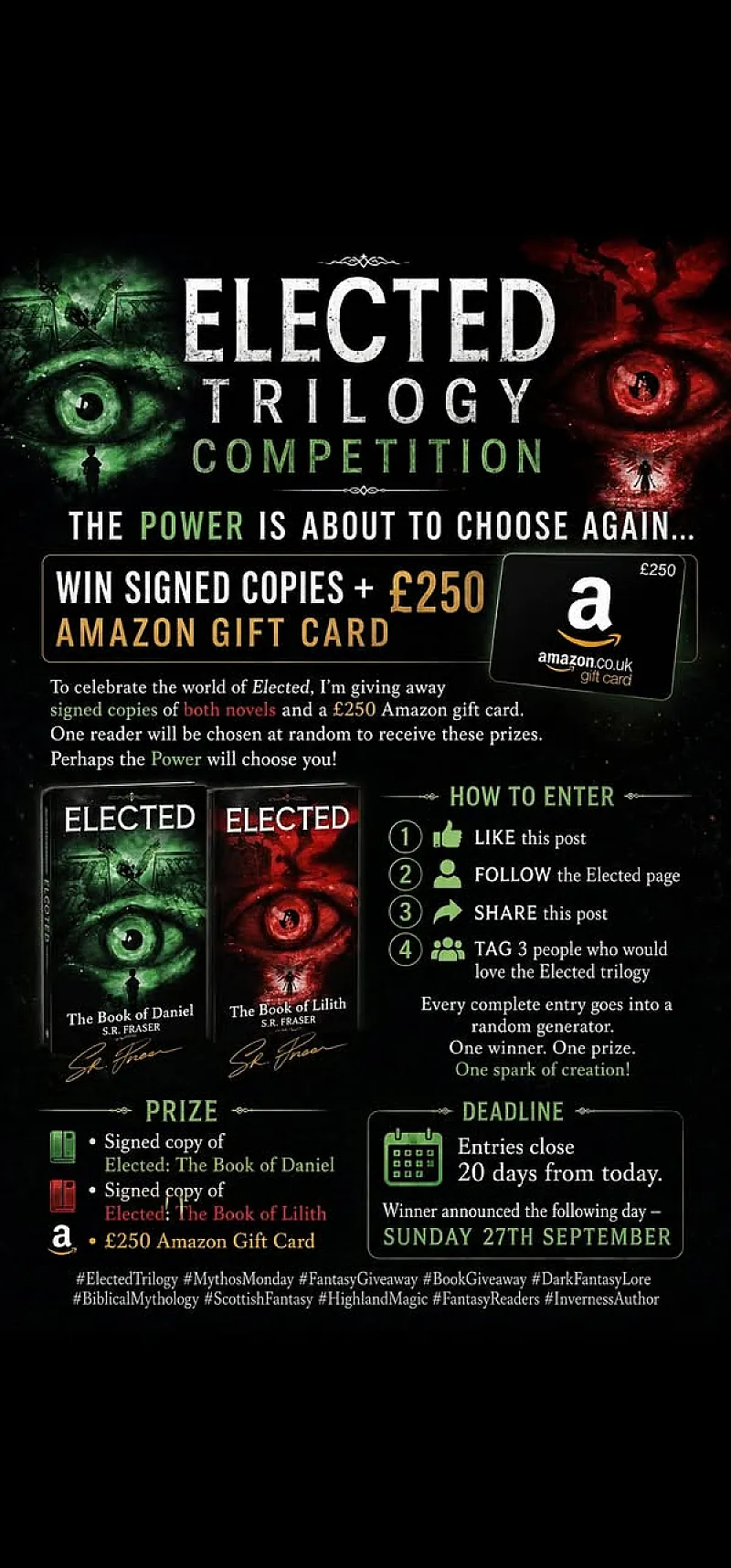 Win Signed Copies + £250 Amazon Gift Card