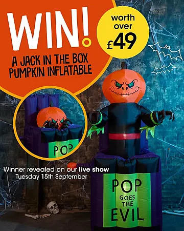 Prize image for Win a Jack in the Box Pumpkin Inflatable