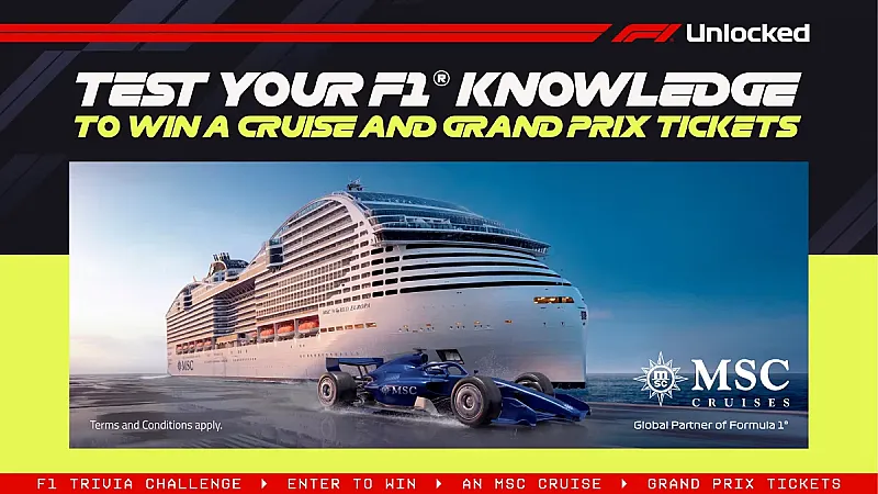 Prize image for Win an MSC Cruise to Alaska and Formula One tickets