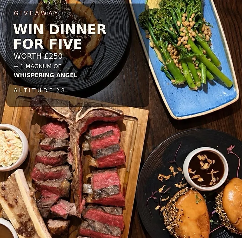 Win a Meal for 5 & a Magnum of Whispering Angel