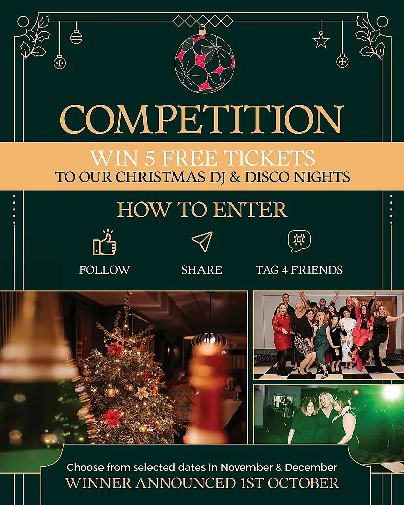 Win Christmas Party Tickets for 5 at Cadbury House Double Tree Hilton Hotel